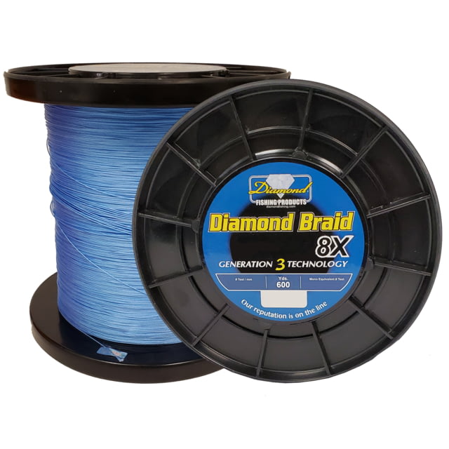 Momoi Diamond Braid Generation III Hollow Core 130lb 600yd Blue