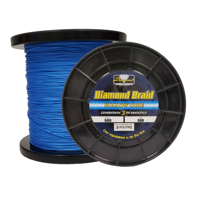 Momoi Diamond Braid Generation III Hollow Core 500yds Blue