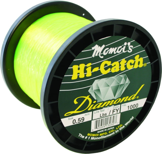 Momoi Hi-Catch Diamond Mono Line 100lb 1000yd Hi-Vis Yellow