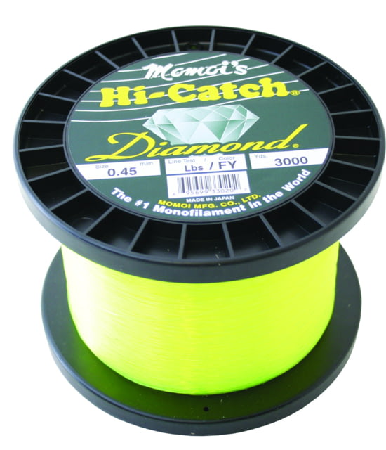 Momoi Hi-Catch Diamond Mono Line 30lb 3000yd Hi-Vis Yellow