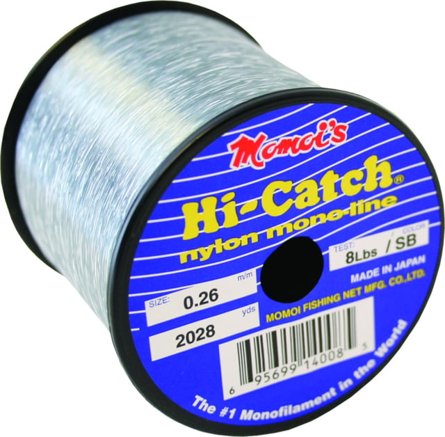 Momoi Hi-Catch Mono Line 8lb 2028yd Smoke Blue 1/4lb Spool