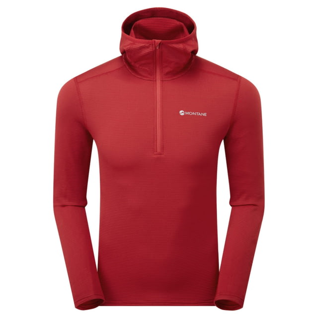 Montane Protium Lite Hooded Pull On Fleece - Mens Medium Acer Red