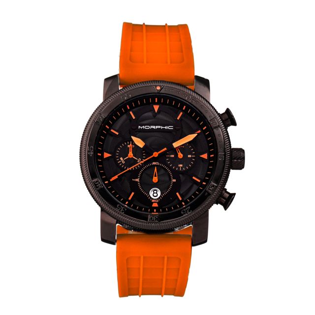 Morphic M90 Series Chronograph Watch w/Date Orange/Black One Size