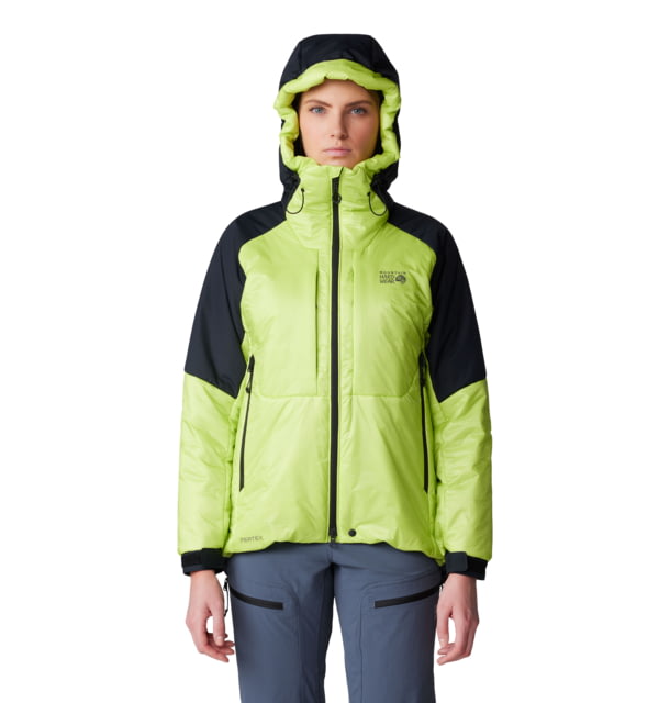 Mountain Hardwear Mountain Hardwear Compressor Alpine Hooded Jacket - Women's Citron Glow Black L
