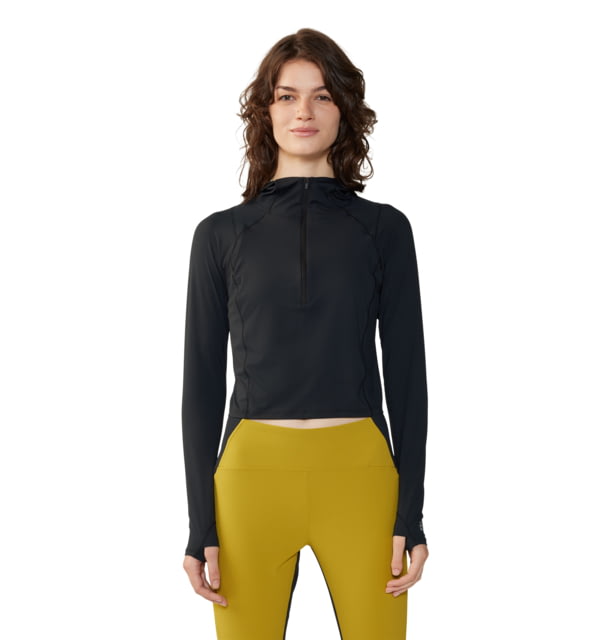 Mountain Hardwear Mountain Hardwear Crater Lake Half Zip Crop Hoody - Women's Black MxR