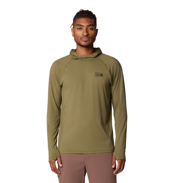 Mountain Hardwear Crater Lake Long Sleeve Hoody - Men's Combat Green XL 190423038169