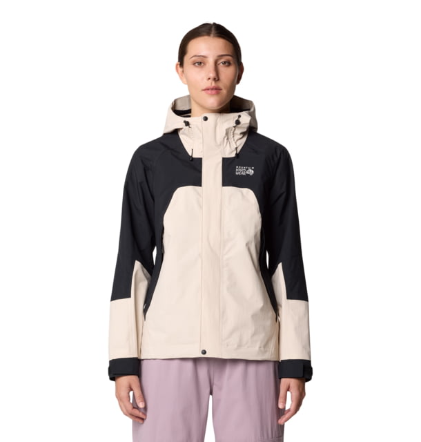 Mountain Hardwear Dry Times Hooded Jacket - Women's Talc Black S 190423045785
