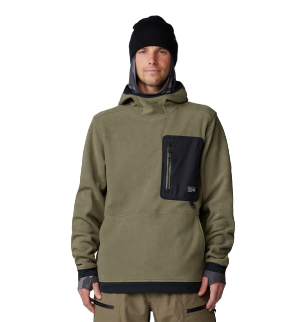 Mountain Hardwear First Tracks Fleece Pullover Hoody - Men's Stone Green Large