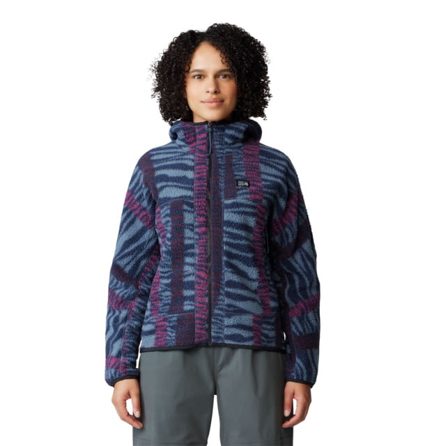 Mountain Hardwear HiCamp Fleece Printed Hoody - Women's Montauk Blue Ridge Stripe Print Extra Large