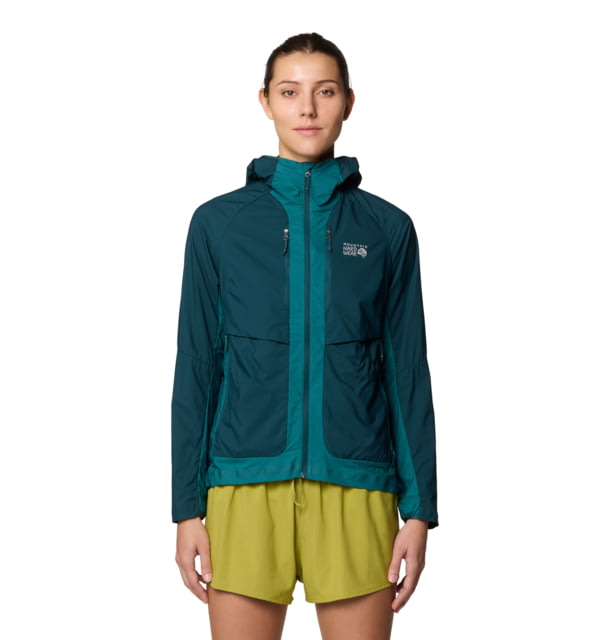 Mountain Hardwear Kor AirShell Hybrid Hooded Jacket - Women's Dark Marsh/Jack Pine XS 190423053469