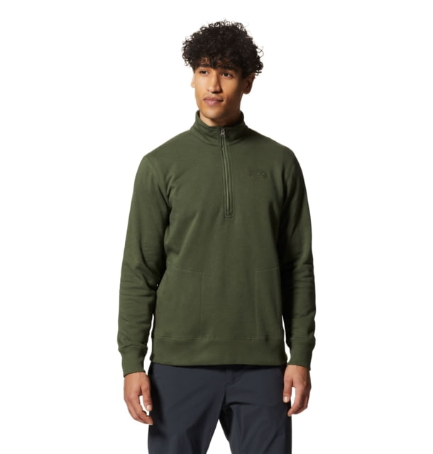 Mountain Hardwear Logo 1/4 Zip - Men's Extra Large Surplus Green  Green-XL