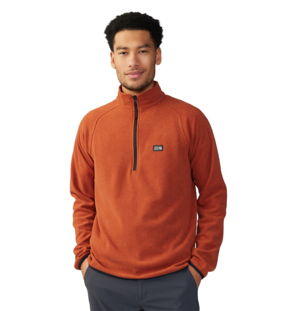 Mountain Hardwear Microchill 1/4 Zip Pullover - Men's Iron Oxide Heather Large