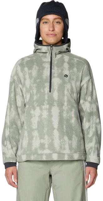 Mountain Hardwear Apres Pro Fleece Hoody - Women's Silt Grey Shadowdye Print XS