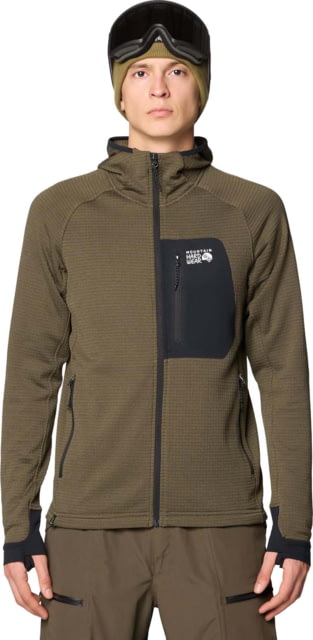 Mountain Hardwear Mountain Hardwear Polartec Power Grid Full Zip Hoody - Men's Ridgeline Heather L