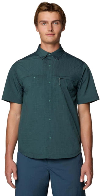 Mountain Hardwear Stryder Short Sleeve Shirt - Men's Blue Pine Ripstop XL