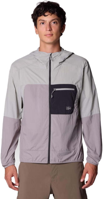 Mountain Hardwear Mountain Hardwear Wind Veil Hooded Jacket - Men's Approaching Storm Half Moon Grey S - $139.00 at CampSaver.com