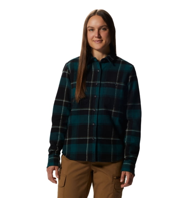 Mountain Hardwear Plusher Long Sleeve Shirt - Women's Medium Dark Marsh Tart  Marsh Tart-M