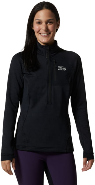 Mountain Hardwear Polartec Power Grid Half Zip Jacket - Women's Black Extra Large