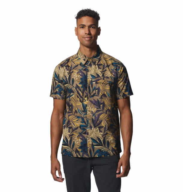 Mountain Hardwear Shade Lite Short Sleeve Shirt – Men’s Trail Dust Tropicali Print Medium