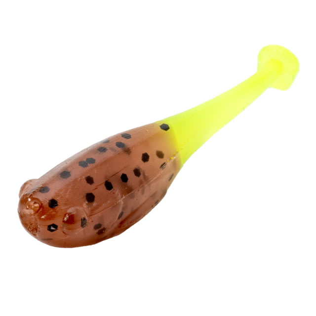 Strike King Mr. Crappie Lil'Suck'r Fishing Lure Soft Plastic Paddletail Swimbait 1.5in 15-Pack Electric Chicken