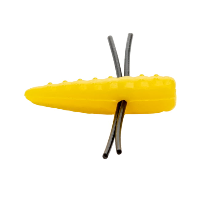 Strike King Mr. Crappie Maxie Waxie Fishing Lure Soft Plastic Grub 0.75in 6-Pack Black/Yellow