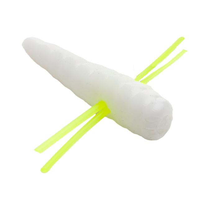 Strike King Mr. Crappie Maxie Waxie Fishing Lure Soft Plastic Grub 0.75in 6-Pack Refrigerator White