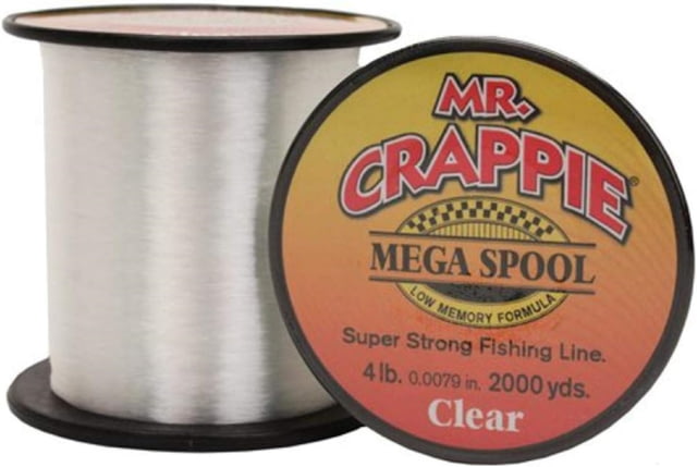 Mr. Crappie Lew's Mr. Crappie Monofilament Fishing Line 4lb-Test Mega Spool 2000-Yards Clear