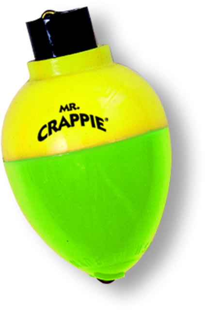 Mr. Crappie Rattlin Pear Floats 7/8in 3Pk Yellow/Green