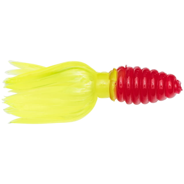Mr. Crappie Thunder Soft Bait Red-Chartreuse Sparkle 1 3/4in