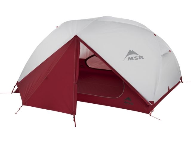 MSR Elixir Tent - 3 Person 3 Season footprint included White/Red