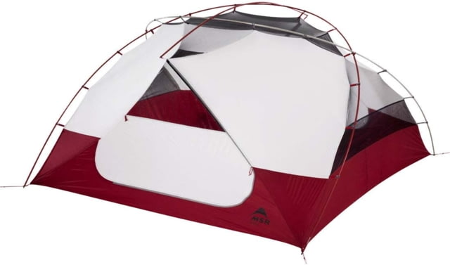 MSR Elixir Tent - 4 Person 3 Season footprint included White/Red