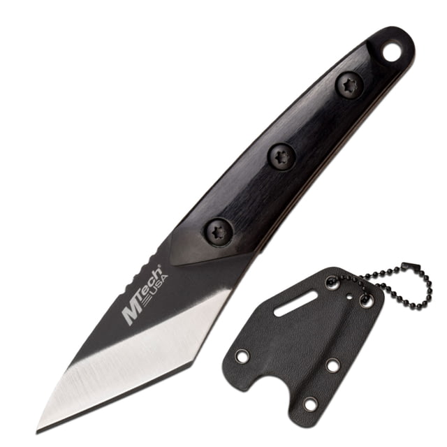 Mtech Wharncliffe Fixed Blade Knife 1.6 in 3Cr13 Stainless Steel Stainless Steel Black