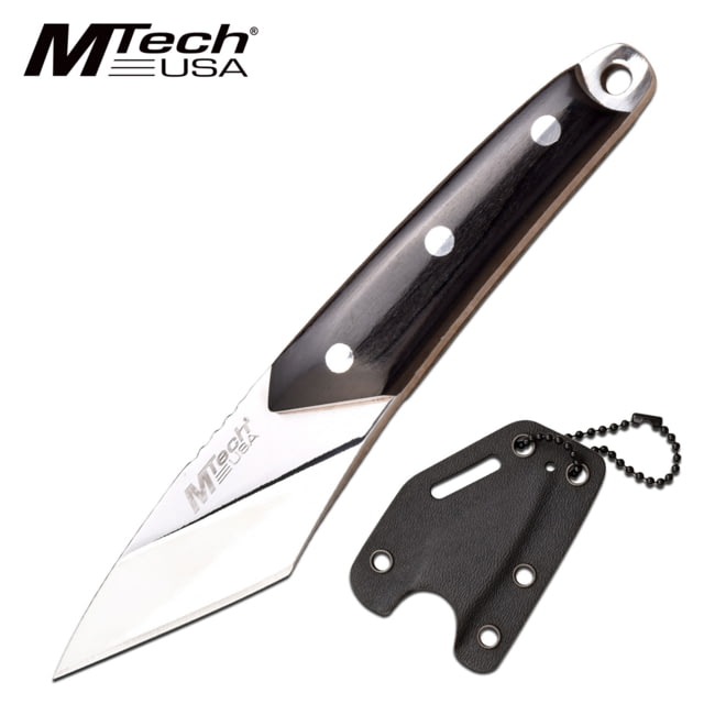 Mtech Wharncliffe Fixed Blade Knife 1.6 in 3Cr13 Stainless Steel Stainless Steel Satin