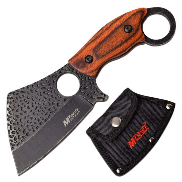 Mtech Wharncliffe Fixed Blade Knife 3.5 in 3Cr13 Stainless Steel Stainless Steel Brown