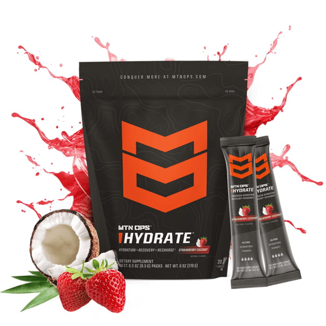 Mtn Ops MTN OPS Hydrate Drink Mix Strawberry Coconut 20 Servings