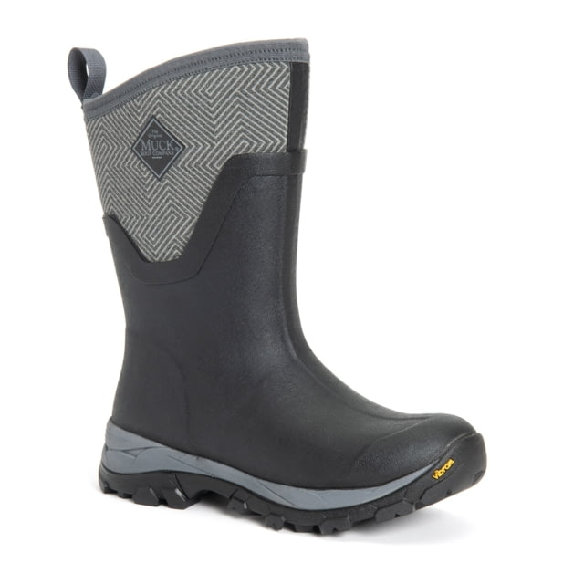 Muck Boots Arctic Ice Grip A.T. Mid Boots - Women's Black/Grey Geometric 6