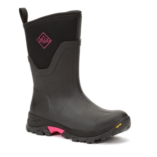 Muck Boots Arctic Ice Grip A.T. Mid Boots - Women's Black/Hot Pink 5