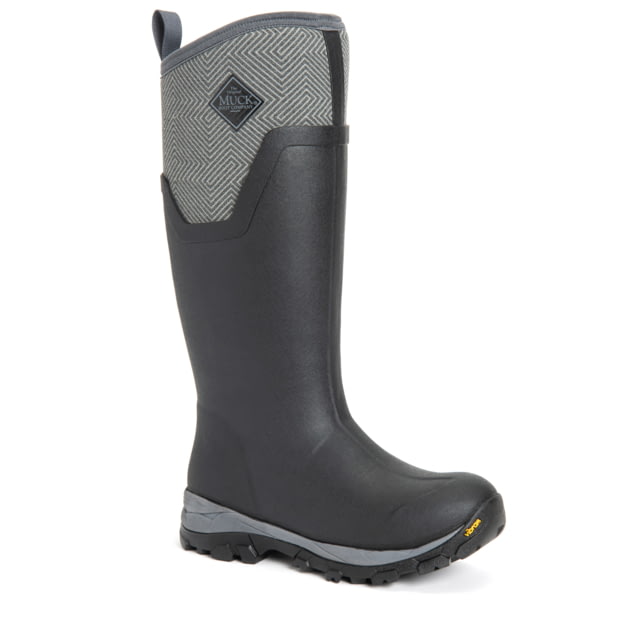 Muck Boots Arctic Ice Grip A.T. Tall Boots - Women's Black/Grey Geometric 5