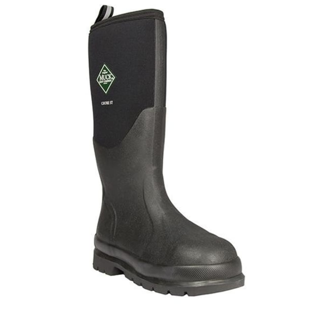 Muck Boots Chore Classic Tall Steel Toe Rubber Work Boots - Men's Black 14