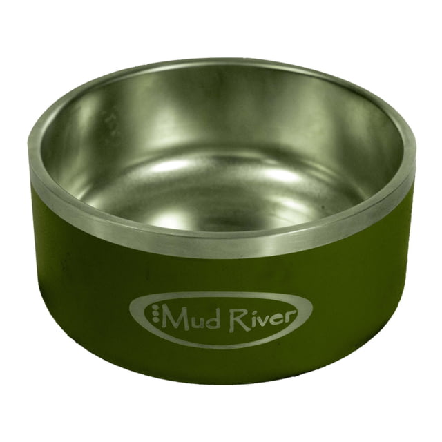 Mud River Mud River Stainless Steel Dog Food Bowl Grn Green 64 oz