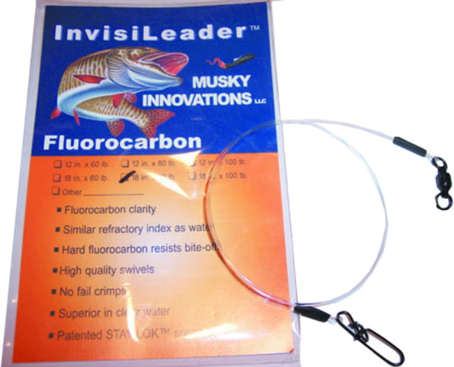 Musky Innovations InvisiLeader Fluorocarbon Leader 18in 80lb