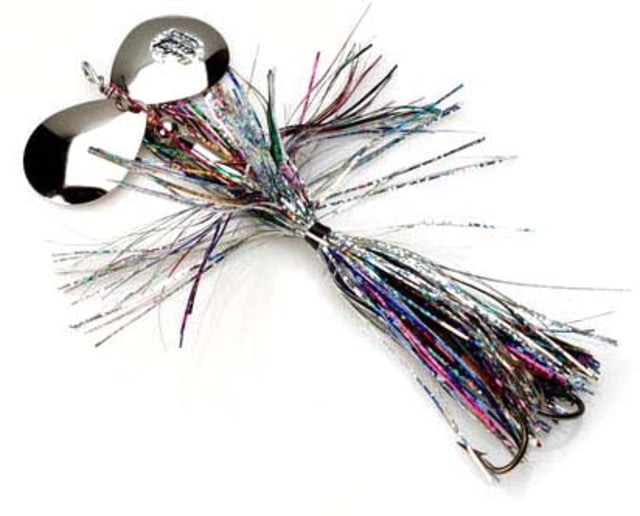 Musky Mayhem Baby Girl Musky Spinner 2 #6 Blades 4/0 Hook Rainbow Nickel 1.8oz