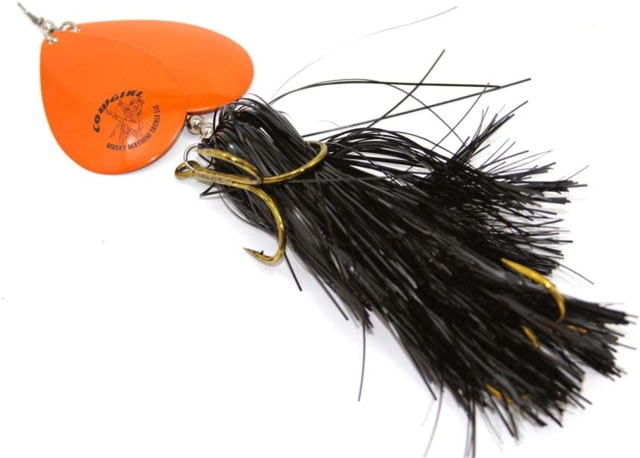 Musky Mayhem Double Cowgirl Musky Spinner 7/0 Hooks Black Orange 10in 2.8oz