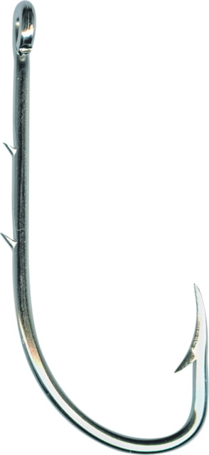 Mustad Classic Beak Hook Forged 2 Slices in 1X Long Shank Offset Ringed Eye Nickel Size 2 10 per Pack