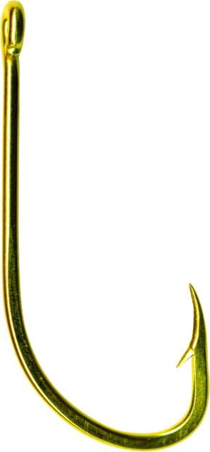 Mustad Classic Beak Hook Forged Special Long Shank Offset Ringed Eye 24kt Gold Size 3/0 8 per Pack