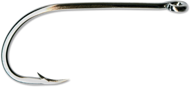 Mustad Classic Beak Hook Forged Special Long Shank Offset Ringed Eye Nickel Size 1/0 8 per Pack
