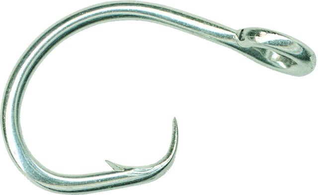 Mustad Classic Circle Hook Curved In/Kirbed Point 2X Strong Offset Ringed Eye Duratin Size 11/0 2 per Pack