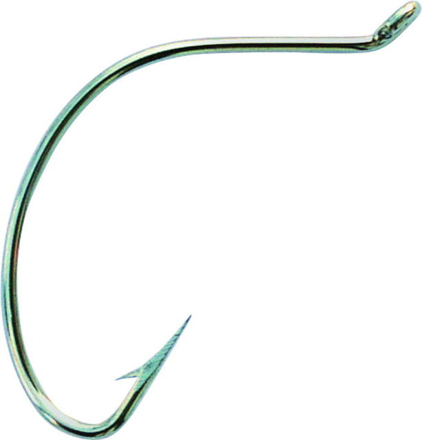 Mustad Classic Wide Gap Hook Hollow/Slightly Reversed Point Offset Up Eye Stainless Steel Size 5/0