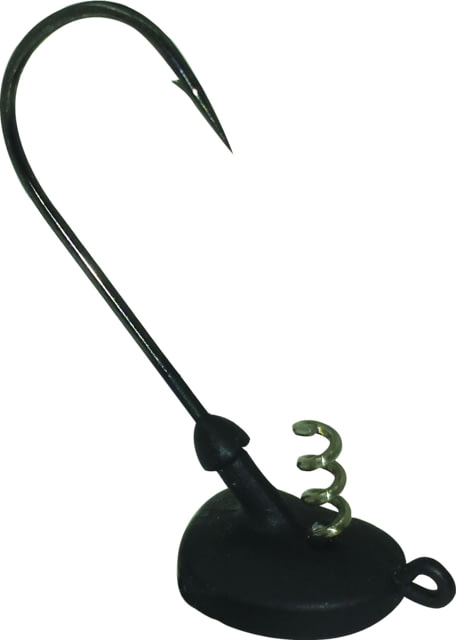 Mustad Elite Stand UltraPoint Head Jighead 2X Long 3/0 Hook 3D Eyes Matte Black 1/4oz 3/per Pack