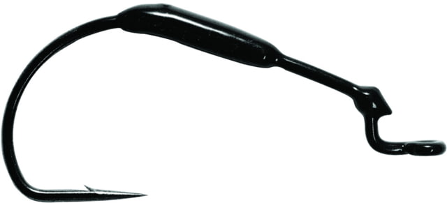 Mustad Mustad KVD Weighted Grip-Pin Hook Opti Angle Needle Point Extra Wide Gap Offset Black Nickel Size 4/0 1/8oz 3 per Pack